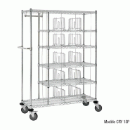 Ariane Chariot Affectation Linge Propre 15 Residents avec Penderie - gris CRY15P-1