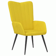 Chaise de relaxation Jaune moutarde Velours Modèle Vega Master Mixte - 327684