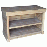 Comptoir d'encaissement et d'emballage - Bois vieilli - Multifonction - Pin naturel - Fabrication Française Comptoir d'encaissement et d'emballage - Bois vieilli - Multifonction - Pin naturel - Fabrication Française