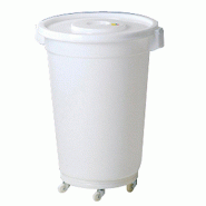 Conteneur rond avec couvercle 150L Ø61,5x82cm blanc