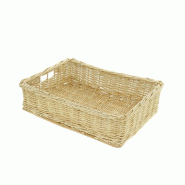 Corbeille osier rectangle "Manne basket" 40x30x10cm