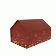 CREAPAK Nova maison pliable 33x20x12/19.5 fsc lot de 10 - rouge en carton BTC-3441062