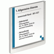 DURABLE Plaque de porte plastique 14,9 x 14,9 cm - blanc 486202