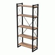 Helloshop26 - Bibliothèque design pour salon étagère style original à 5 niveaux 180 x 65 x 30 cm effet bois noir 03_0006490 - 3001792347769 Helloshop26 - Bibliothèque design pour salon étagère style original à 5 niveaux 180 x 65 x 30 cm effet bois noir 03_0006490 - 3001792347769