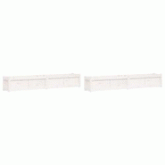 Helloshop26 - Jardinière bac lit surélevé plantes fleurs jardin terrasses lot de 2 bois de pin massif blanc 02_0039039 - 3000217988617 Helloshop26 - Jardinière bac lit surélevé plantes fleurs jardin terrasses lot de 2 bois de pin massif blanc 02_0039039 - 3000217988617