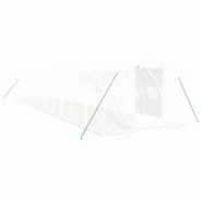 Helloshop26 - Serre tente abri plante fleur légumes avec cadre en acier 42 m² 14 x 3 x 2 m blanc 02_0044591 - 3000220226096 Helloshop26 - Serre tente abri plante fleur légumes avec cadre en acier 42 m² 14 x 3 x 2 m blanc 02_0044591 - 3000220226096