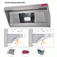 Hotte murale bizeautée Série 1100 avec ventilateur - Qualité professionnelle - Variateur 8 positions - Inox - Plusieurs longueurs disponibles Hotte murale bizeautée Série 1100 avec ventilateur - Qualité professionnelle - Variateur 8 positions - Inox - Plusieurs longueurs disponibles