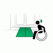 La rampe d'accès handicapés