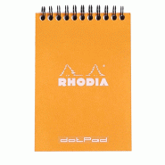 RHODIA Lot de 5 Notepad Classic orange 105x148 / A6, 160p./80 feuilles microperforées 80 g/m² reliure intégrale, dot grid - 3037920135038