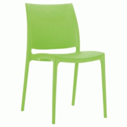 Siesta Chaise de terrasse restaurant Nova vert tropical empilable – polypropylène renforcé - plastique polypropylène NOVAVERT