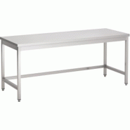 Table inox - Largeur XL (L=1610-2010mm) - Avec étagère basse, Avec dosseret Inconnue 484997