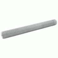 Vidaxl grillage pour volière acier galvanisé 10x1,5 m argenté 143613