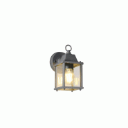 Applique murale extérieure E27 anthracite IP23 verre transparent aluminium - Trio - MIRANDE - 4017807648270