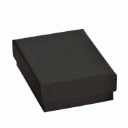 Boîte cadeau noire - L7xP5xH3.2cm - par 12 - en carton épais et papier