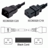 Câble d'alimentation C19/C20 20A NOIR
