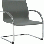 CLP Chaise cantilever Noeleen en simili cuir Gris - gris polyester 327653