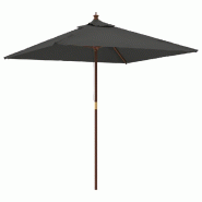 Helloshop26 - Parasol de jardin avec mât en bois 198 x 198 x 231 cm anthracite 02_0008333 - 3000445447764