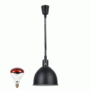 Lampe chauffante infrarouge "BISTROT" suspendue réglable en hauteur Black Phantom (Ampoule rouge) PREMIUM - GOLDINOX - noir aluminium 3701770846399 Lampe chauffante infrarouge "BISTROT" suspendue réglable en hauteur Black Phantom (Ampoule rouge) PREMIUM - GOLDINOX - noir aluminium 3701770846399
