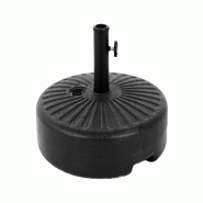Merax pied de parasol rond, base à remplir avec eau ou sable, pour mâts Ø 3.5-4.8 cm - noir plastique W2021P245807