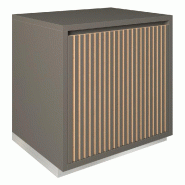 Meuble Vertigo T01 1 porte MDF naturel et anthracite 60x47x60 cm