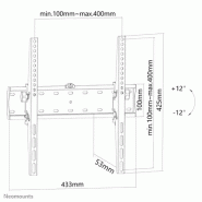 Neomounts FPMA-W350BLACK Support pour écran mural 32-55" - inclinable