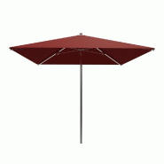 Parasol pour terrasse Pro Ouessant carré 300 cm armature+toile+housse -bordeaux