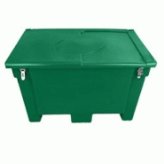 PLAST'UP ROTOMOULAGE Bac de stockage de denrées animales/multi-usages 300l avec grenouillères - VERT - vert 0036336286207