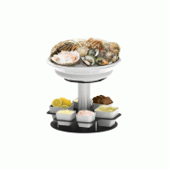 Présentoir à fruits de mer rotatif 2 niveaux Présentoir à fruits de mer rotatif 2 niveaux