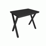 SKRAUT HOME Table à manger, 140x90x74 cm, Pour 6 personnes, Meubles de Salon, Noir - noir Bois manufacturé 540_6