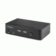 Switch KVM DisplayPort 2 Ports - 8K 60H/4K 144Hz, àÉcran Unique, DisplayPort 1.4, 2 Ports USB 3.0, 4x Switch KVM DisplayPort 2 Ports - 8K 60H/4K 144Hz, àÉcran Unique, DisplayPort 1.4, 2 Ports USB 3.0, 4x
