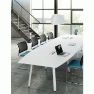 Table de réunion forme tonneau Ogi - MDD. - Blanc 9010, 240, Blanc_0