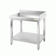 Table de travail en inox d'angle 700 x 700 mm adossée PREMIUM / GOLDINOX - gris inox 3701770818839 Table de travail en inox d'angle 700 x 700 mm adossée PREMIUM / GOLDINOX - gris inox 3701770818839
