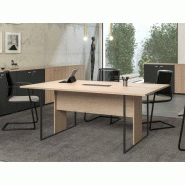 Table de réunion Melvin en bois avec structure acier en stock Table de réunion Melvin en bois avec structure acier en stock