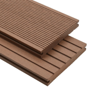 Vidaxl panneaux de terrasse wpc et accessoires 10 m² 4 m marron clair 275686 Vidaxl panneaux de terrasse wpc et accessoires 10 m² 4 m marron clair 275686