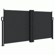 VidaXL Seitenmarkise Ausziehbar Schwarz 120x1200 cm - 4004789