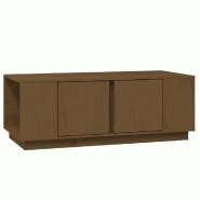 VidaXL Table basse Marron miel 110x50x40 cm Bois massif de pin Modèle Polaris Pro - 814432