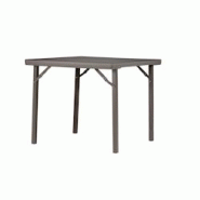 ZOWN Table carrée pliante 91 x 91 cm XXL3 Premium - marron plastique SP-BT036X003 ZOWN Table carrée pliante 91 x 91 cm XXL3 Premium - marron plastique SP-BT036X003