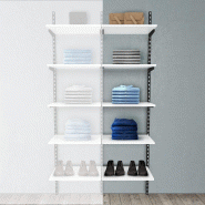 Élément suivant Global noir 5 tablettes blanc L60xH240cm