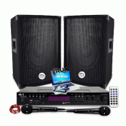 BM Sonic PACK SONO DJ 600W + AMPLI Evidence Acoustics Hifi Stéréo avec Bluetooth USB Carte SD, Radio FM, 2 microphones Karaoké - 3666638048356