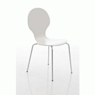 Décoshop26 - Chaise de salle à manger cuisine empilable design moderne bois blanc 10_0000667 - blanc 3000750369607 Décoshop26 - Chaise de salle à manger cuisine empilable design moderne bois blanc 10_0000667 - blanc 3000750369607