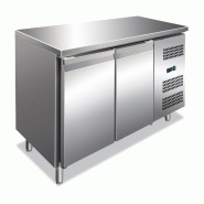 EKOFROST table réfrigérée inox 2 portes. Classe C. Dégivrage auto. Temp. +2°C/+8°C. Dim. LxLxH 136x70x85 cm. Modèle GN2100TN - 4567