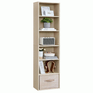 Helloshop26 - Bibliothèque étagère de rangement 6 niveaux meuble cube pour salon bureau chambre style scandinave 40 x 24 x 1785 cm 12_0004252 - 300