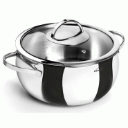 LACOR Casserole à manche avec couvercle BELLY Acier 18/10 16 cm 1,2 L 79016 - Acier inoxydable 18/10 79016