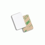 PVC Ntag213 40x25mm avec Sticker 3M - Puce NFC NTAG213, Mémoire 144 Octets, Couche Antimétallique