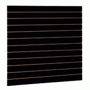 Panneau rainuré noir R10 - 120x120cm - pour aménagement de murs de commerce, MDF