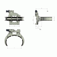 Pince rotative 360° pour un fût 636