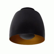 Plafonnier Led Diam. 24 cm 1xE27 60 W Noir / Or mat - Lucide - Nolan - noir métal 5411212302854 Plafonnier Led Diam. 24 cm 1xE27 60 W Noir / Or mat - Lucide - Nolan - noir métal 5411212302854