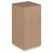 Podium 1 porte push-pull Vertigo T01 MDF naturel et noyer 45x45x90cm