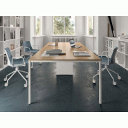 Table de réunion Paleto - 10 à 12 personnes - Dimensions 240x120 ou 320x120 cm - Structure épurée métal - Garantie 3 ans