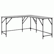 VidaXL Bureau sonoma gris 149x149x75 cm bois d'ingénierie Modèle Orion Office Évasion - 837585